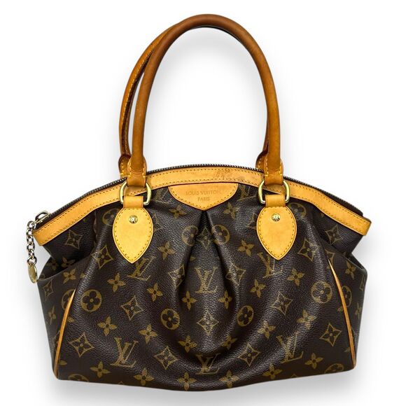 LOUIS VUITTON Monogram Tivoli PM M40143 Hand Bag Brown Coated Canvas Purse - Picture 1 of 16